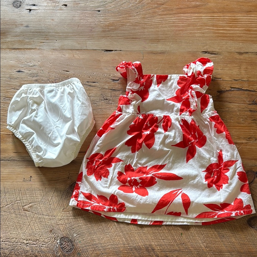 Carters size 12 month Floral dress with matching bottoms